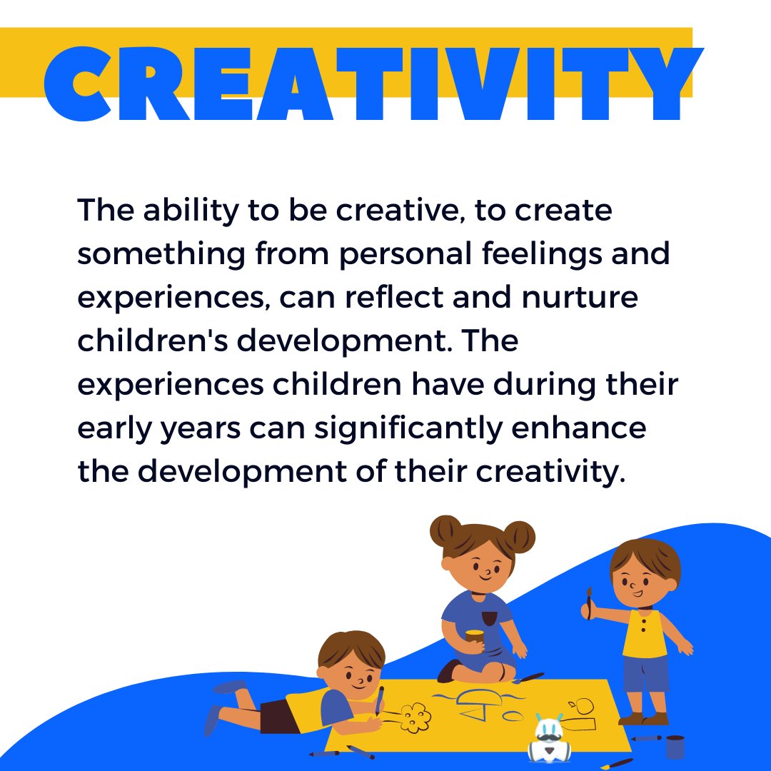 The freedom of self-expression is important during the creative process. Creativity develops mental growth by providing opportunities for the children to try out new ideas without fear of failure, encouraging them to try out new ways of thinking and problem-solving.
 #creativity