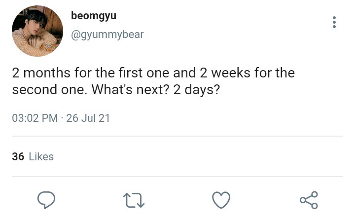 haoscape's tweet photo. A TaeGyu AU

Beomgyu's past partners only took 2 months for the first one and 2 weeks for the second one to break up with him. Then, a certain Kang Taehyun was introduced to him because according to Hueningkai he's looking for a "friend". https://t.co/3AwvJxMQ4c