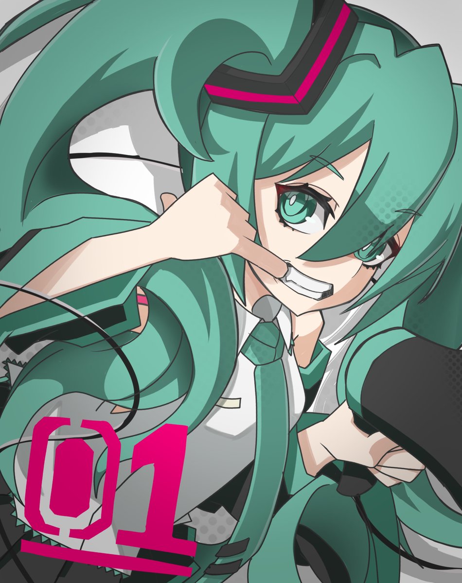 初音ミク「ピアプロ運営です。本日は「数字」作品をご紹介!たまろんさんのミクさん!パキッとし」|piapro(ピアプロ)のイラスト