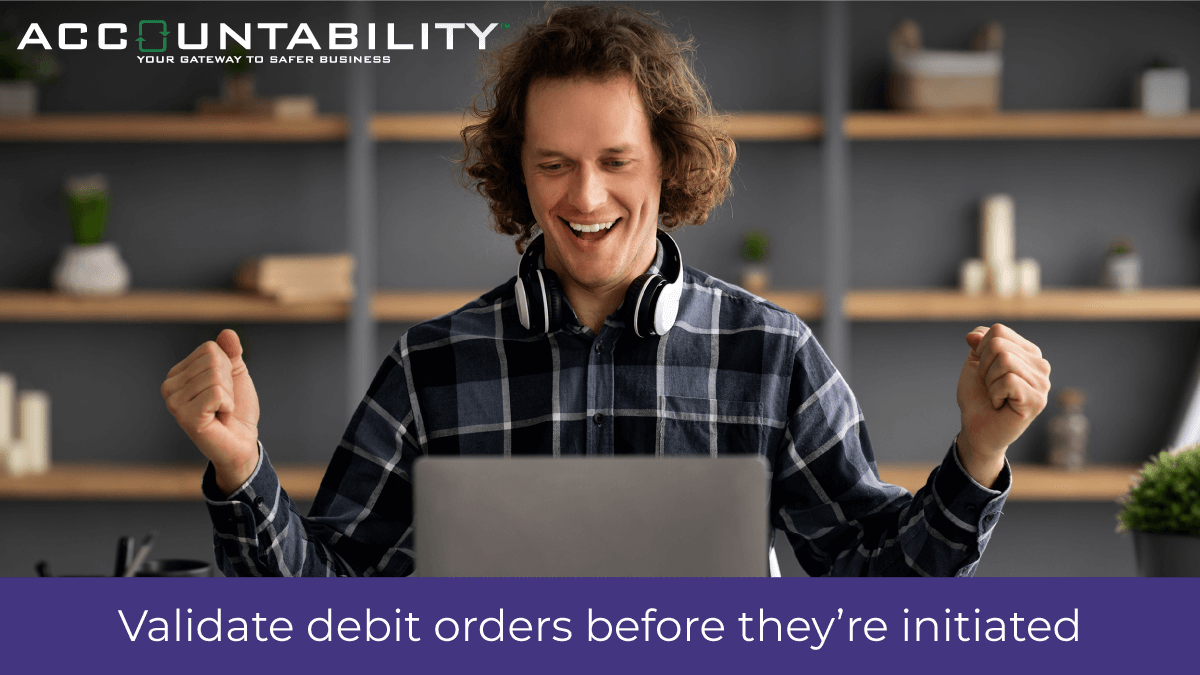 AccyGroup's tweet photo. Before you set-up a customers debit order, verify their bank account details with Accountability's Bank Account Verification service.

Learn more. 👇
https://t.co/CkfMZJVFAa

Visit our website today.
https://t.co/9QL7zcniuV

#BankAccountVerificationService #EmpowerYourBusiness https://t.co/UBfkohuOT3