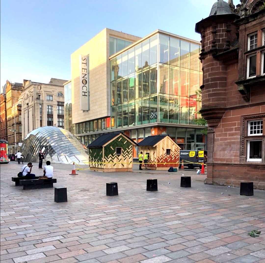 These wee huts containing two massive ice blocks have been put up near our shop ❄️🥶

Both ice blocks are being held in separate structures - one box built to the Scottish Building Standard and one the Passivhaus Standard (deemed gold standard) to test which is more effective