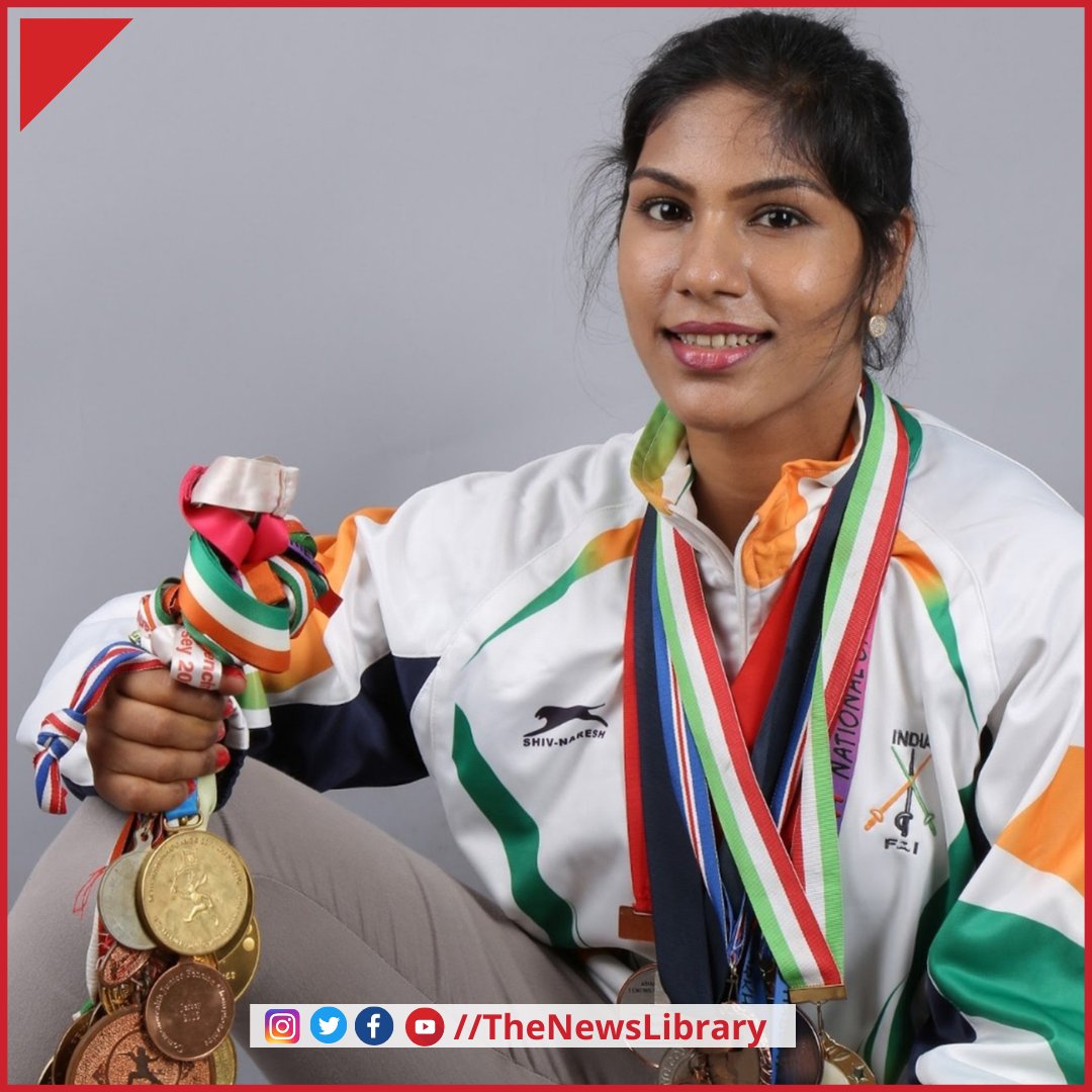 NewsLibrary78's tweet photo. Tokyo Olympic: भारतीय तलवारबाज भवानी देवी ने रचा इतिहास, ओलिंपिक में किया ड्रीम डेब्यू.

@IamBhavaniDevi #Fencing  #Bhavani #MaryKom #boxing #GoldMedal #TokyoOlympics2021 #tokyo2020olympics #tokyo2020 #Olympics #MirabaiChanu #teamindia #cheer4india #TrendingNow @NewsLibrary78 https://t.co/khS1pDhIdh