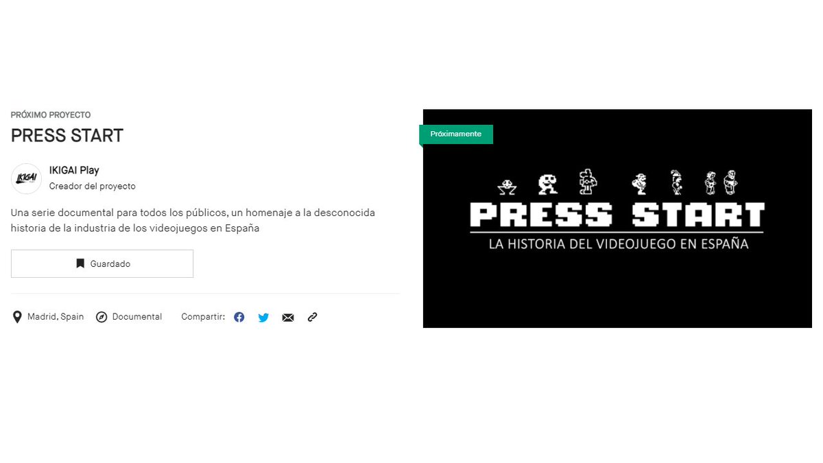 Más de 20 horas de entrevistas y material nunca antes visto, 70 profesionales clave de estudios españoles. ¿Historia? ¿Industria? Todo sobre nuestro futuro en el documental #PressStart de <a href="/ikigaiplay/">Creamos nuevas experiencias de jugabilidad</a> en #Kickstarter

➡️kickstarter.com/projects/runne…