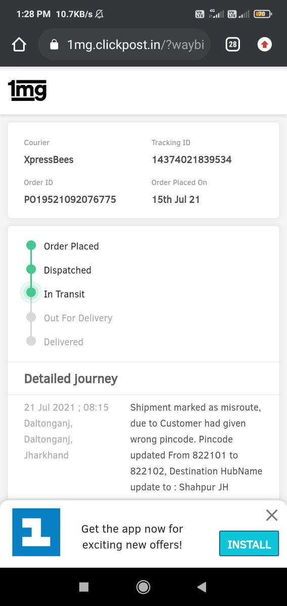 rk8521's tweet photo. @1mgOfficial i am facing same issue.
Worst service , very disappointing.. https://t.co/Kq6ShKYB1C