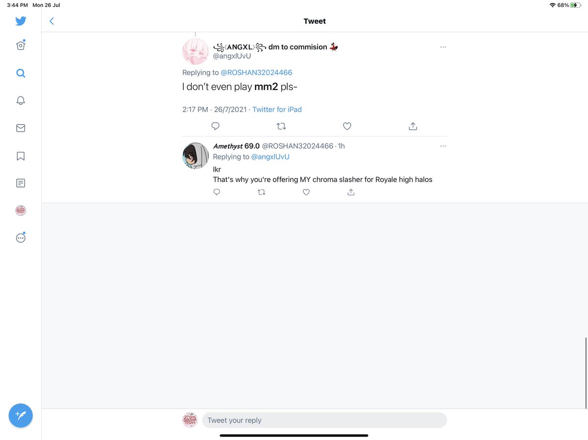 ReturnScam's tweet photo. @angxlUvU @iiAlyxia_ @ROSHAN32024466 @Fviiry_Mxtt @IcyMidnighxt_YT And you said the old owner was “lolnotpotato” the same as when @lolnotpotato said they have a new owner?
You also deleted the post where you showed your mm2 knives, and I saw you had a chroma slasher the one Roshan got scammed of
And technically you did play mm2 before https://t.co/NPTUB6RzId