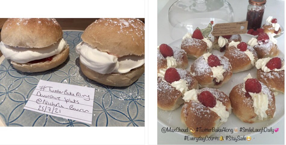 Rob_C_Allen's tweet photo. #DevonshireSplits from our #TwitterBakeAlong bakers, over the past week. #MondayMotivaton ☕️ https://t.co/2J4fRBISqL