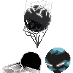 Velpy3's tweet photo. Extra funky stuff #pixelart #pixelartist #ArtistOnTwitter  #aseprite #fnt24 (top-left) #warmlight (top-right) #whimsical20 (bottom-left) Oh yeah @creo_music that's Anthony and Jeremy in the bottom-right https://t.co/qV69Tr7a6T