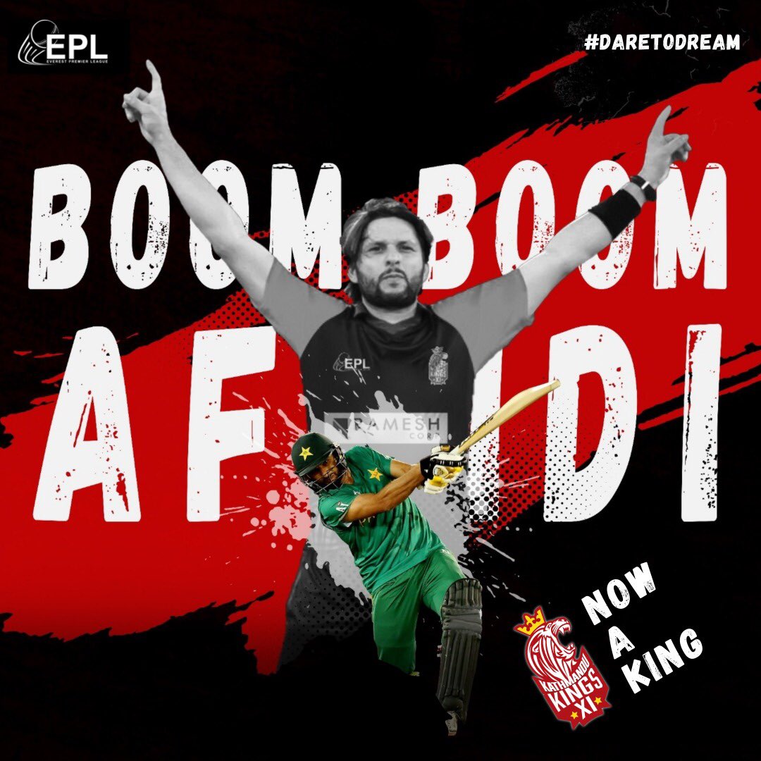 BOOM BOOM 💥 💥 
DO WE NEED TO SAY MORE. 
<a href="/SAfridiOfficial/">Shahid Afridi</a> #eplt20
#boomboomafridi  #Afridi 
<a href="/KathmanduKings/">Kathmandu Kings XI</a> 
#daretodream