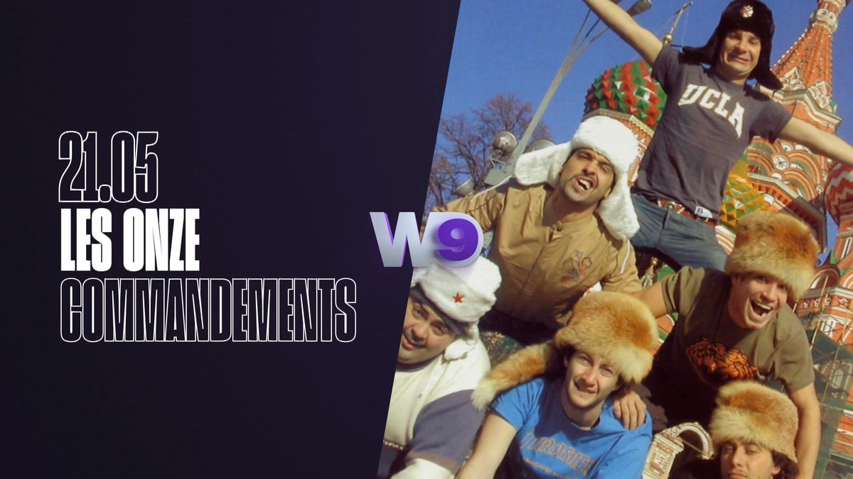 W9's tweet photo. Tout de suite, le film culte #Les11Commandements avec @MichaelYoun, @VincentDesagnat, @benjmorgaine et leur bande ! https://t.co/yGEhq1z75D