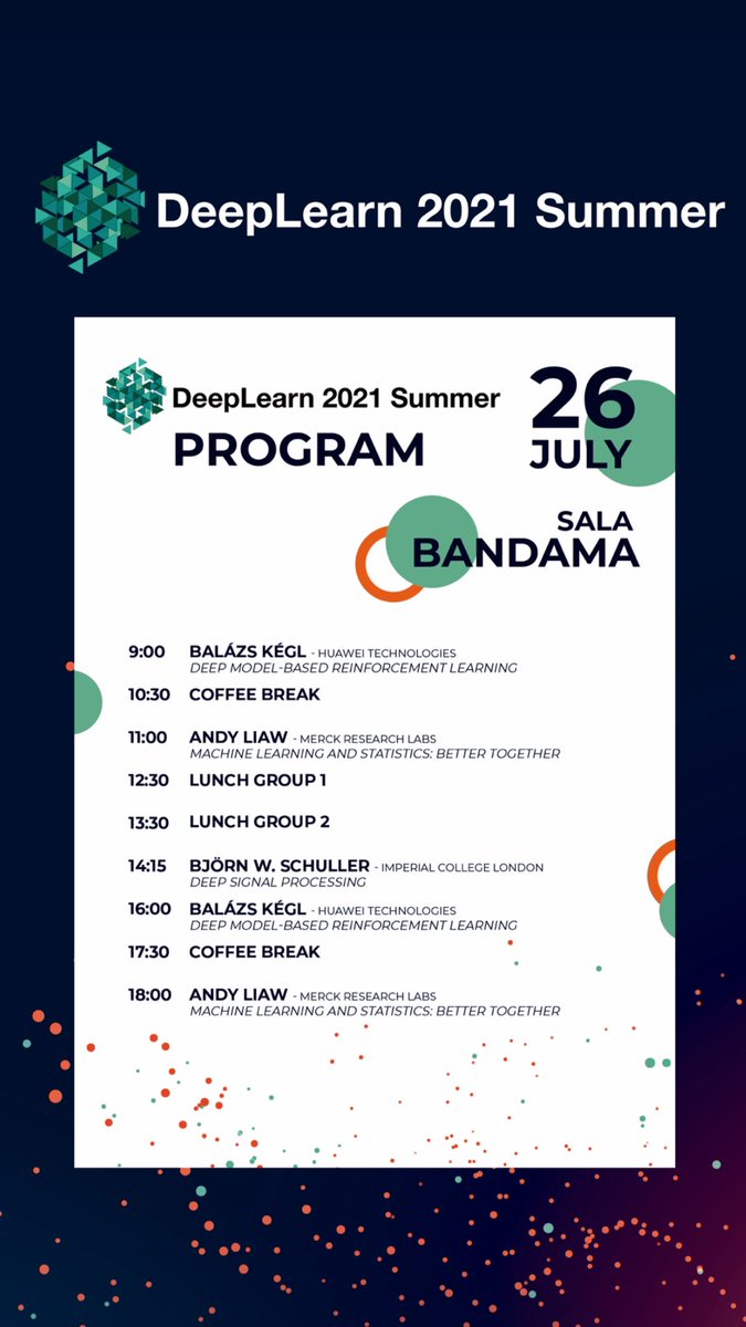 infecar's tweet photo. Los asistentes presenciales y virtuales aprenderán durante 5 días sobre #DeepLearning, una rama de la inteligencia artificial que permite realizar avances en campos como la visión automática o la investigación biomédica. ¡Conoce el programa de hoy! 👇 #DeepLearn2021 https://t.co/aS1idsXT4u