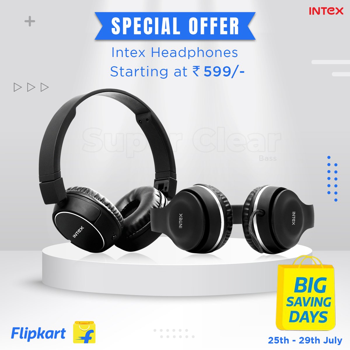 IntexBrand's tweet photo. Buy Intex Headphones at surprisingly low prices, starting at Rs 599/- during #Flipkart #BigSavingDays .
Check out the range here : https://t.co/8Moef9uYMq
#Neckband #WirelessNeckband #IntexNeckband https://t.co/Q769dvkhgN