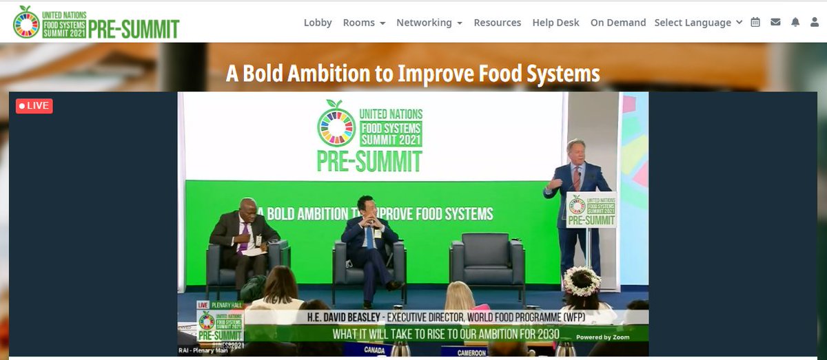 Today, stark inequalities in food access, more than 800million people going hungry to bed. A call to action: we have collective expertise to end hunger and meet the SDG's in 2030.  
<a href="/WFPChief/">Cindy McCain</a> <a href="/WFPInnovation/">WFP Innovation</a> <a href="/WFP/">World Food Programme</a> <a href="/FoodSystems/">UN Food Systems Coordination Hub</a> #UNFSS2021