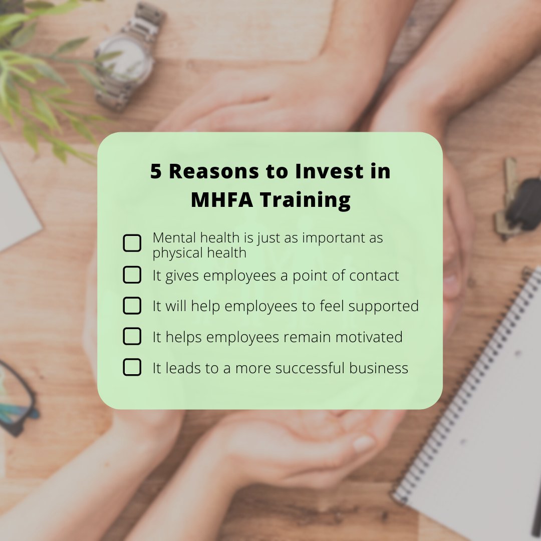 work_flourish's tweet photo. Many view MHFA training as an optional extra, but it shouldn’t be this way.

To book onto our next MHFA training course and get access to our free ongoing support, drop me an email at jennifer.rawlinson@flourishinmind.co.uk, or visit https://t.co/Nz4HYwOld0

#mentalhealth #MHFA https://t.co/mLyBKtbQxA