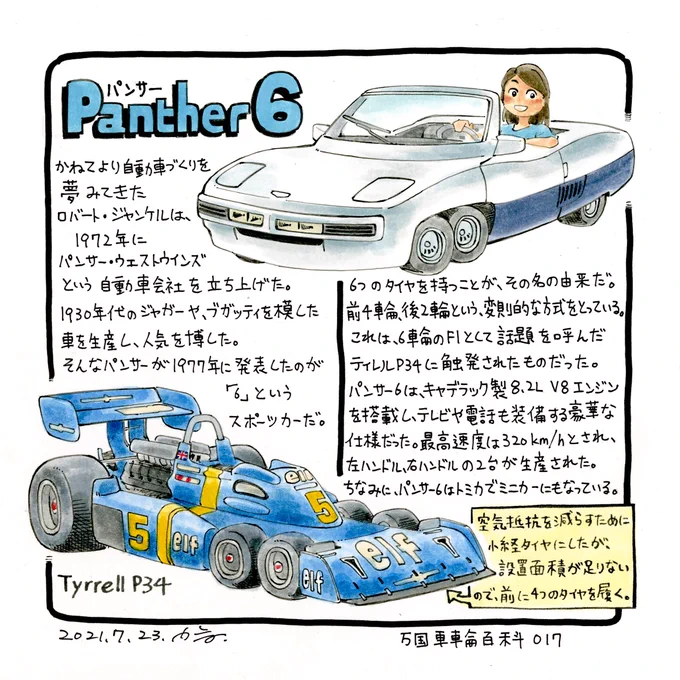6つのタイヤを持つクルマ。

パンサー 6
Panther 6

#万国車輪百科 第17回 