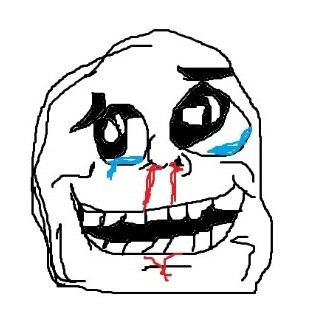 sad troll face | Sticker