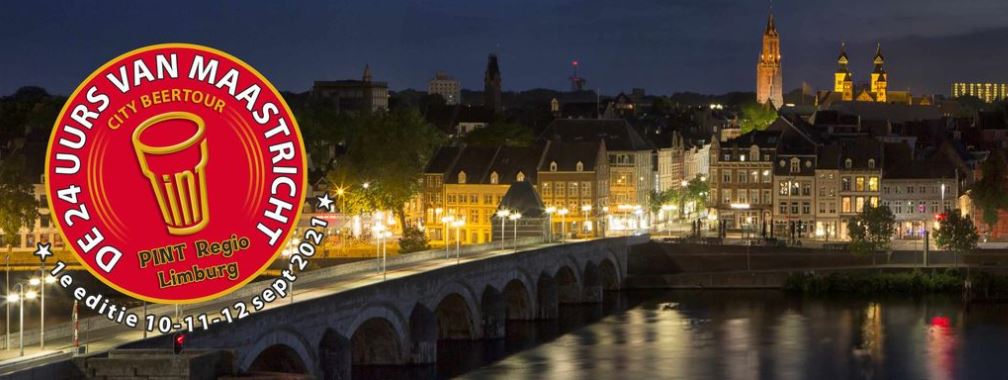 Biervereniging PINT Regio Limburg presenteert: de 24uurs van Maastricht 2021 City Beertour op vrijdag 10, zaterdag 11 en zondag 12 september. Geniet 3 dagen lang van diverse leuke Side-events in de binnenstad. Meer info en tickets pint.nl/2021/07/24uurs…