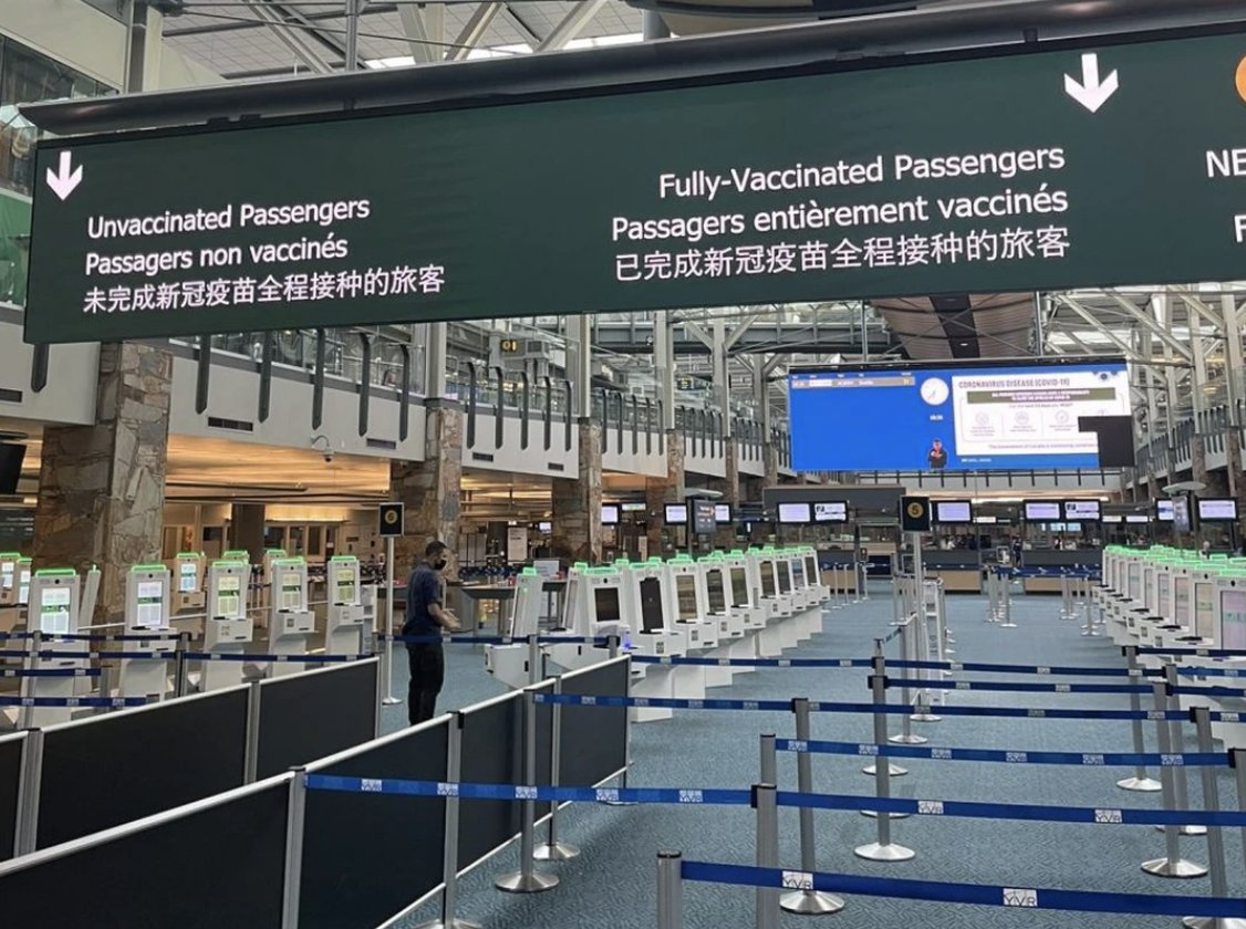 MikkoPackalen's tweet photo. Vaccines -> immense benefits

Vaccine passports -> massive harm to the poor both at home and globally + coercion erodes trust in vaccines &amp; public health, inflicting vast harm on all

Vaccine segregation at 🇨🇦 airports -> dehumanizing populism that hurts many and helps no one https://t.co/JhzRNbM4GP
