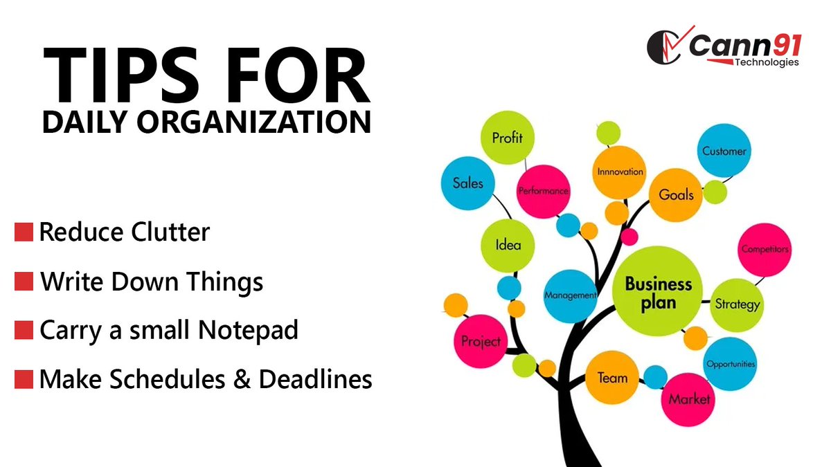 Cann91tech's tweet photo. Here are few tips for daily organization, follow them and make your life easier!
#cann91
#Cann91technologies
#Organised  #Dailyhabits
#Organisedschedule  #Tipstostayorganised  #Dailyschedule
#Dailymotivation #Manageyourtime 
#Weeklyschedule  #Organisedlife https://t.co/uNYOAfnKko