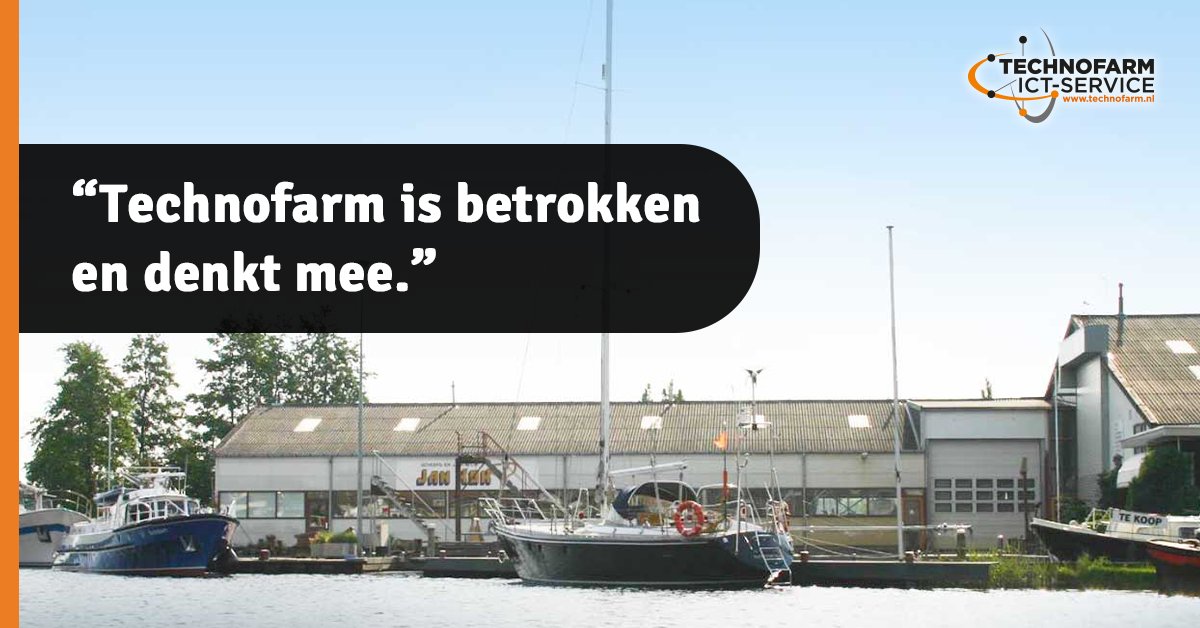 Technofarm's tweet photo. “Omdat mijn man en ik allebei geen verstand hebben van computers, zijn we op zoek gegaan naar een ICT-dienstverlener in de buurt. Inmiddels is dat al dertig jaar Technofarm”, vertelt Trudi Kok, eigenaresse Jan Kok Scheeps- en Jachtwerf BV. Lees hier meer!

https://t.co/mUZKhOQt3g https://t.co/8xNLWnCj8Y