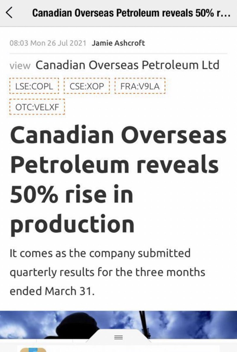 MikeC841's tweet photo. #COPL shareholders to be well rewarded here. Miscible flooding reacting well at Barron Flats. 50% increase already in production figures. Lots more to come and going to be interesting on re-lists as ii &amp; PIs take positions or increase them. This will be on everyones radars v-soon https://t.co/JhL0Rik4GV