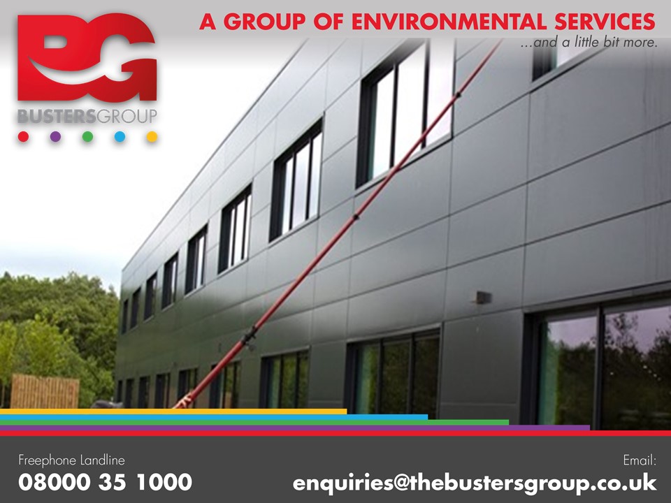 Commercial window cleaning services

Combined with our pressure washing services, you could revive the exterior of your business premises using the power of water alone

Start your journey with The Busters Group and contact us today

#commecialwindowcleaning