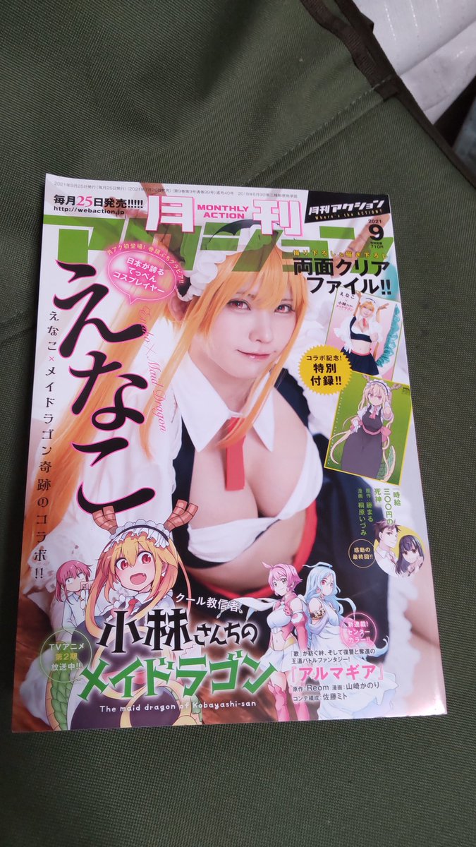 本日発売の月刊アクション9月号に小林さんちのメイドラゴン お篭りぐらしのファフニール12話を掲載いただいてます!
レトロゲーはいいぞ!
単行本1巻も発売したてです。よろしくどうぞ!
急展開の本編、カンナちゃん、エルマさん、ルコアさんのスピンオフとあわせてどうぞ! 