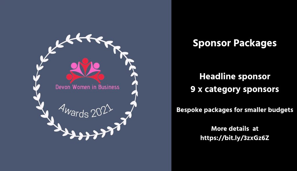 DWIBAwards (@dwibawards) on Twitter photo Looking to raise your profile?  We have sponsorship opportunities to suit all budgets.  Take a look at our headline/category packages or speak to us about a bespoke package for smaller budgets.
bit.ly/3zxGz6Z
#Awards #Sponsorship #Devon Looking to raise your profile?  We have sponsorship opportunities to suit all budgets.  Take a look at our headline/category packages or speak to us about a bespoke package for smaller budgets.
bit.ly/3zxGz6Z
#Awards #Sponsorship #Devon