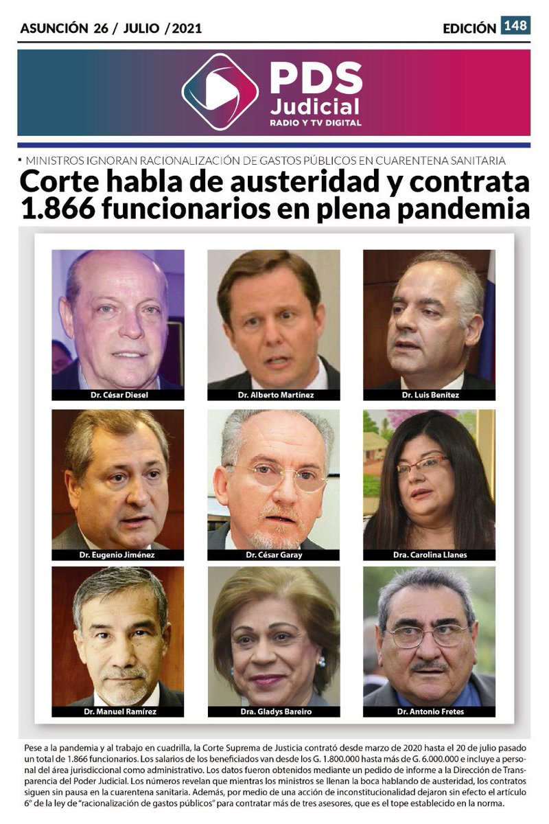 pds_radio's tweet photo. La TAPA PDS 📰

¡Buenos días!🙌🏻 Te presentamos los títulos principales de nuestra #PortadaDigital de hoy lunes 26 de julio.

 🖥📲La información completa en: 🔗https://t.co/4QUojQDGGs

#PdsDigital #PdsJudicial #PdsRadio https://t.co/PNT94TTDI3