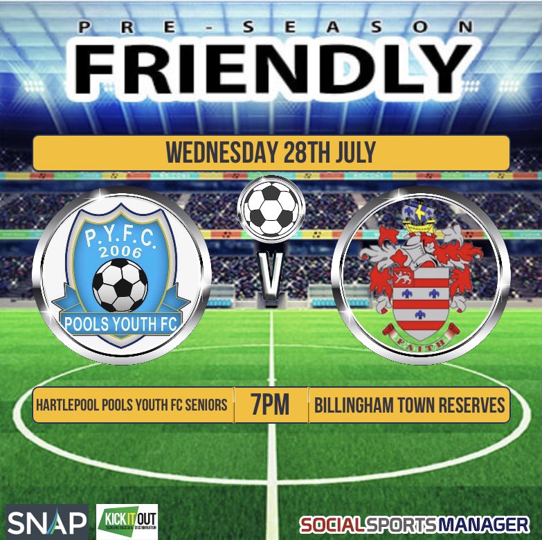 pyfc_seniors's tweet photo. Next up for the lads is our first home game at our new home we take on @billingham_town @ high tunstall this Wednesday 7pm ko why not come down and support the lads as we look to keep up our good start to pre season so far. UTPY 🔵⚪️🔵⚪️ @HighTunstallPE @hightunstall @Motif8ltd https://t.co/mdH4R66Knd