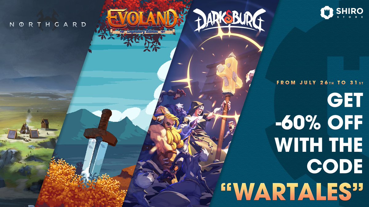 Get -60% off all our games with the code WARTALES (all caps) on the Shiro Store. The offer will only be available until the 31st of July.

Check it out here - shirogames.com/games/