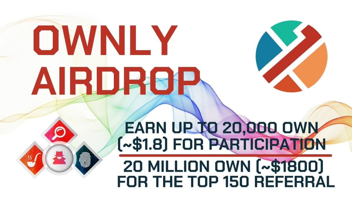 🔍 New #Airdrop: Ownly

💲Reward: Up to 20K OWN [~$1.8] + 20M OWN(~$1800) referral pool

🔴 Start the airdrop bot: t.me/OwnlyAirdropBot

🔘 Do the tasks on the bot &amp; submit your data

🔘 Details: youtu.be/xxqafrdXRv4

#Airdrops #AirdropDetective #Bitcoin #Ownly #crypto #BSC