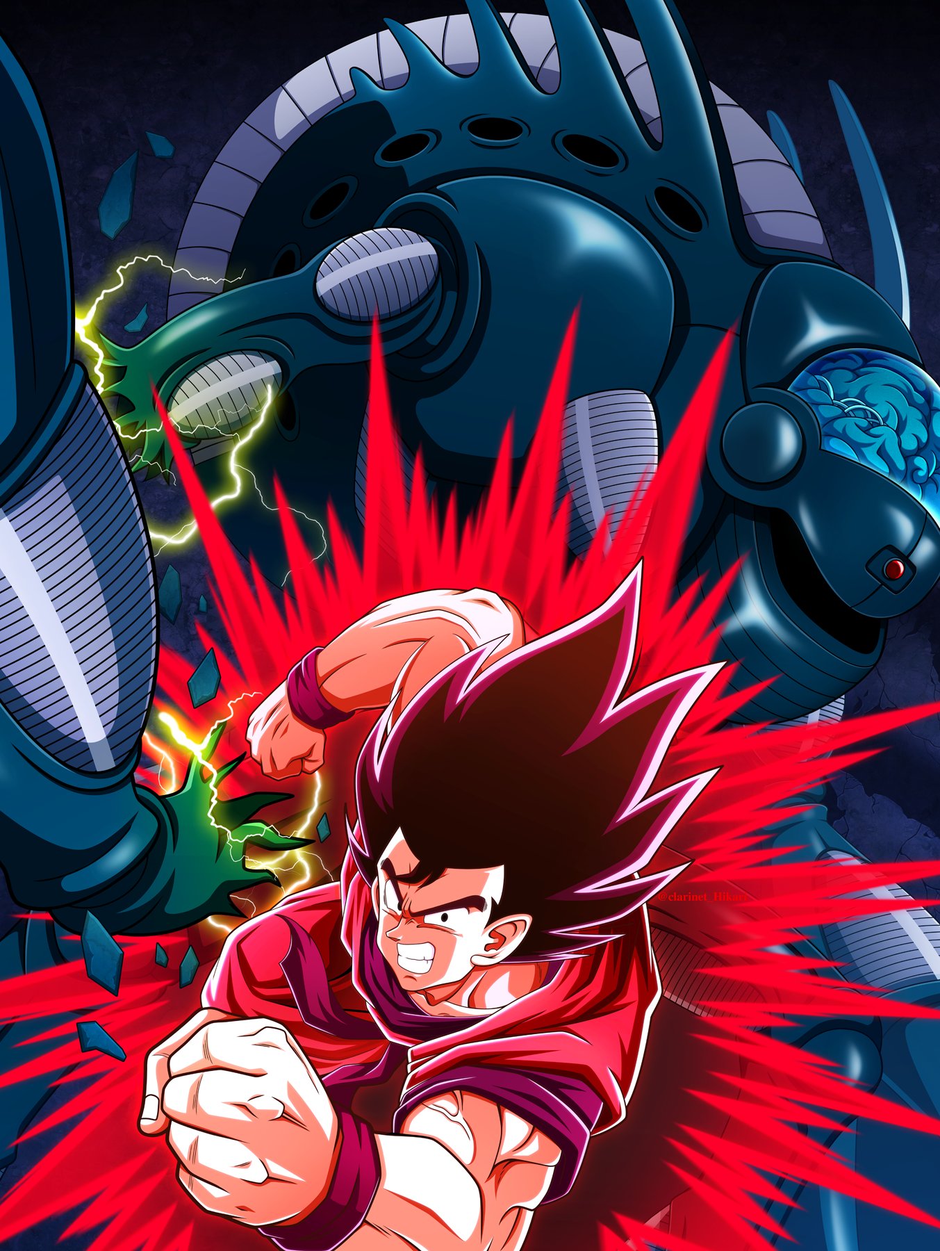 ひかりるか 劇場版 ドラゴンボールz この世で一番強いヤツ より 孫悟空と映画に登場した敵のdr ウィローを描いてみました 界王拳の迫力あるバトルがとても印象的でお気に入りの作品です ドラゴンボール ドラゴンボールz Dragonball イラスト