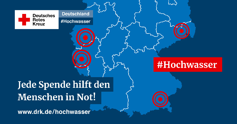 roteskreuz_de's tweet photo. Das harte Schicksal der Betroffenen in den #Hochwasser Gebieten berührt Menschen auf der ganzen Welt.

Dieses große Zeichen der Solidarität motiviert alle Helferinnen und Helfer des #DRK jeden Tag alles zu geben und zu helfen.

Die Flut geht, wir bleiben.