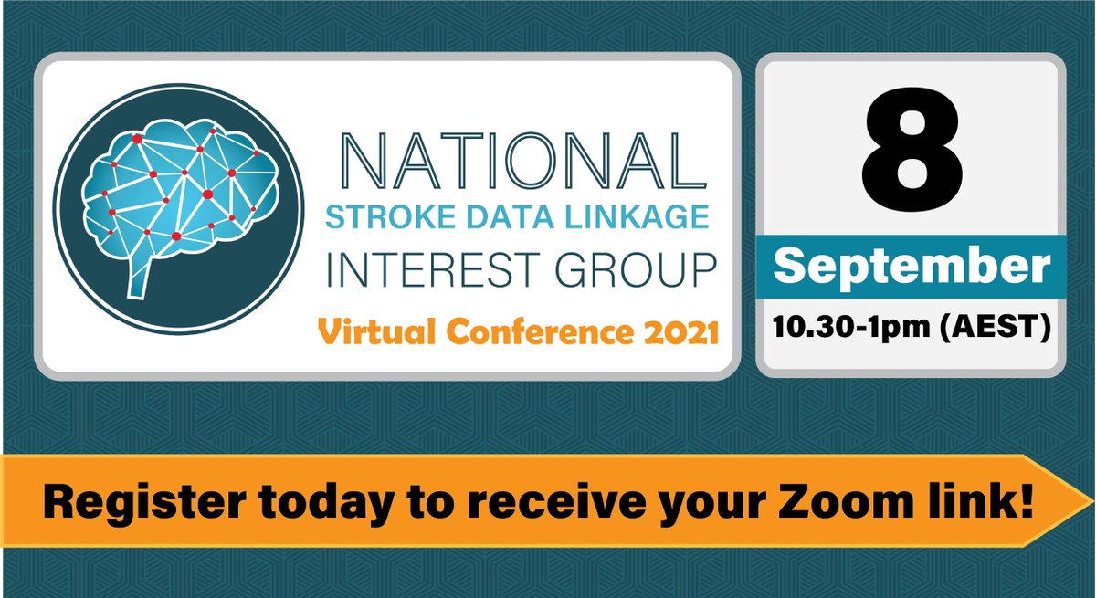 StrokeData's tweet photo. Registration is now OPEN for our 2021 National Stroke #DataLinkage Virtual Conference!🙌

Head to https://t.co/0RZ96Dp69f to register!

#Stroke #DataSavesLives
@AustStrokeReg @LeeNedkoff @KilkennyMonique https://t.co/vRexBS9VUs