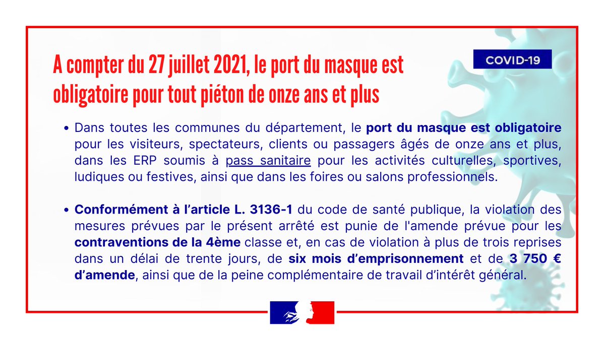 #COVID19 | après concertation avec les élus locaux et les autorités sanitaires du département, la préfète a décidé ce jour de renforcer l'obligation du port du masque dans le #BasRhin

En savoir plus 👉🏽bas-rhin.gouv.fr/content/downlo…