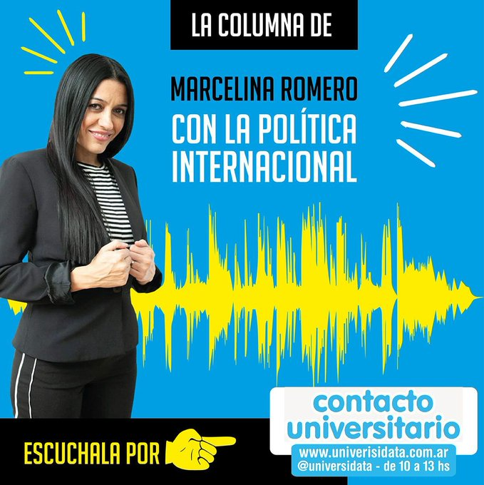 universidata's tweet photo. #AIRE @lmarcelinaromer desde Washington, con la columna de política internacional @radioulaplata 

📲Escuchala en https://t.co/UMQOOsQQD0 https://t.co/flCyJADBJt