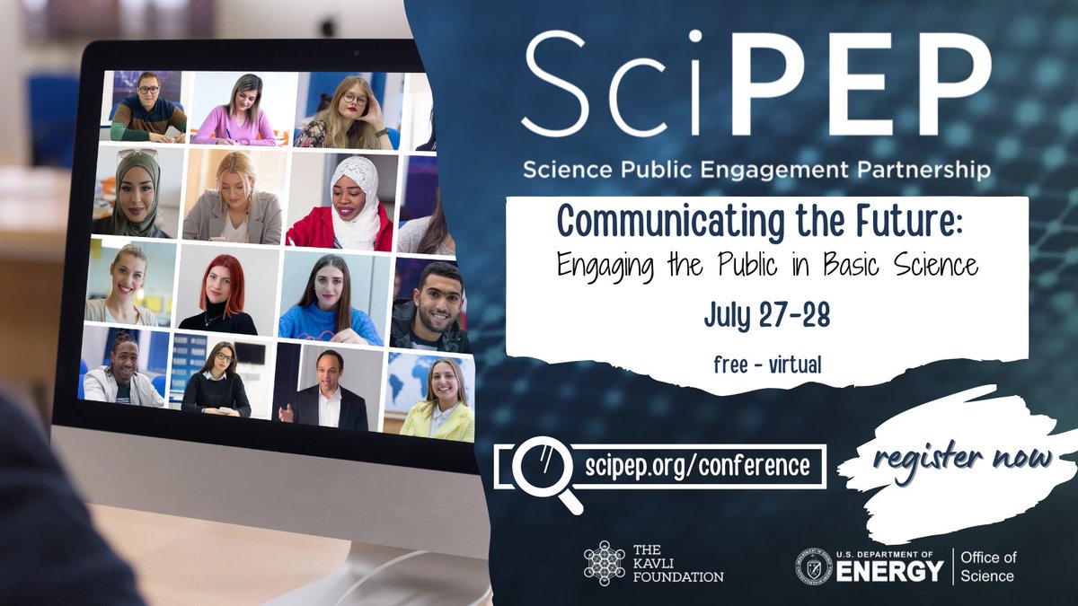 DOE Office of Science (@doescience) on Twitter photo Are you attending the #SciPEP Communicating the Future conference w/<a href="/ENERGY/">U.S. Department of Energy</a> & <a href="/KavliFoundation/">The Kavli Foundation</a> starting tomorrow? Our platform is now open for exploring posters, session descriptions and more. Register now! scipep.org/conference/ Are you attending the #SciPEP Communicating the Future conference w/<a href="/ENERGY/">U.S. Department of Energy</a> & <a href="/KavliFoundation/">The Kavli Foundation</a> starting tomorrow? Our platform is now open for exploring posters, session descriptions and more. Register now! scipep.org/conference/