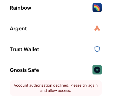 PCTrashPanda's tweet photo. @rainbowdotme @WalletConnect Hey guys,
I've been trying to connect my Crypto Wallet to @FlexaHQ Capacity for two days. It won't let me connect and i keep getting the below message. Help? :) https://t.co/4Zb4cMbJxe
