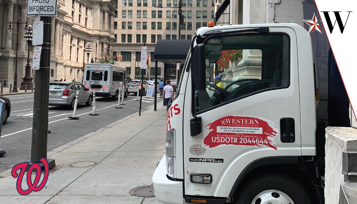 MoveNats's tweet photo. Quick trip from Baltimore to Philly for a 4 game stretch in the city of brotherly love. #NatsMove @Nationals https://t.co/ICS0UV2fqt