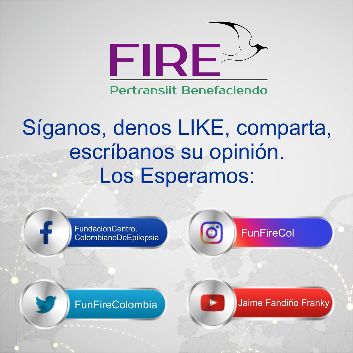 FunFireColombia's tweet photo. Hagamos grande la comunidad del FIRE para que todos conozcan nuestra labor y seamos un referente social, académico y científico. #FIRE #FireCartagena #Epilepsia #epilepsiaencolombia #epilepsiainfantil https://t.co/tntcjlLtEx