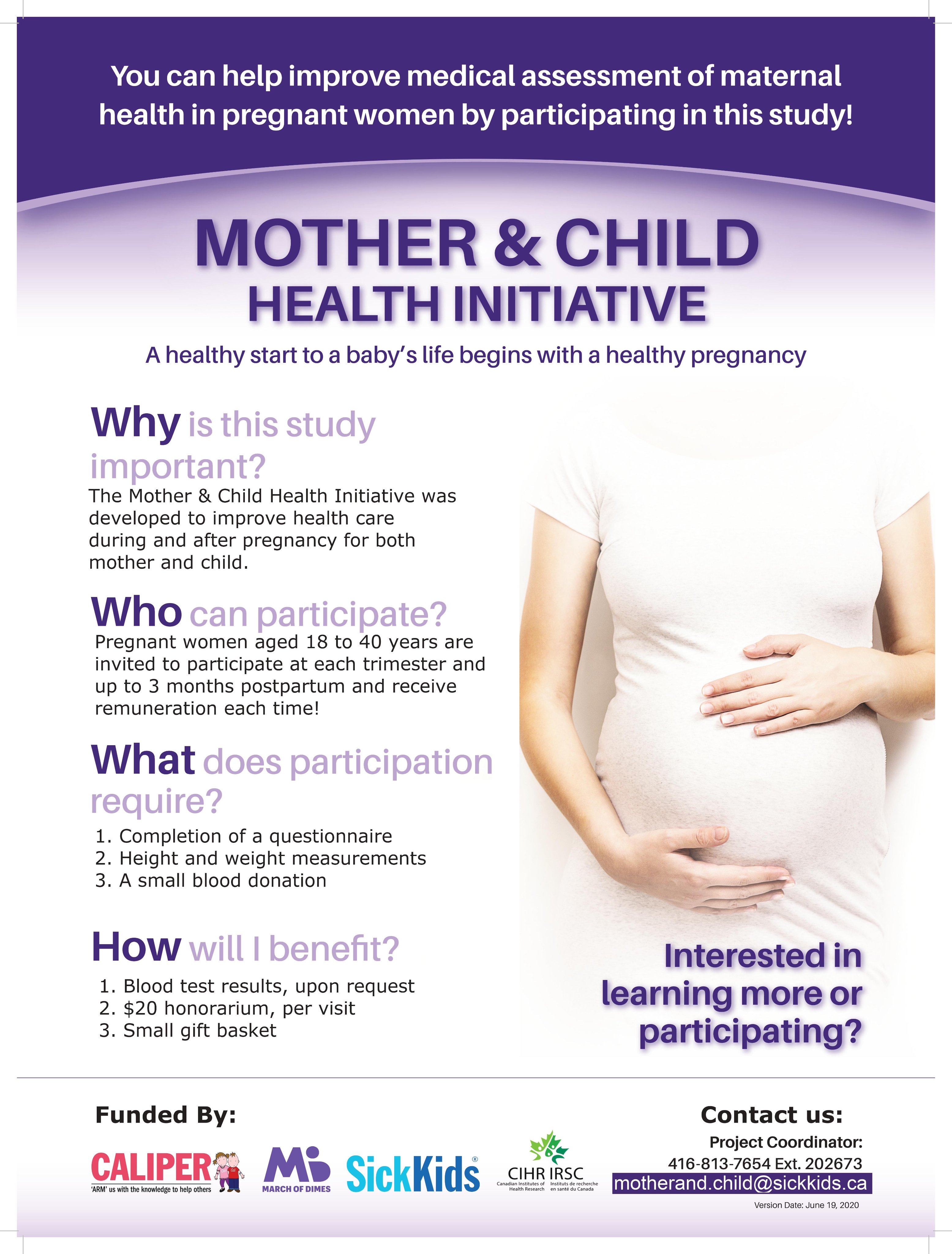 The Hospital for Sick Children (SickKids) on X: Are you a healthy,  pregnant woman aged 18-40? Participate in an #SKResearch study aimed to  improve health care during and after pregnancy for both