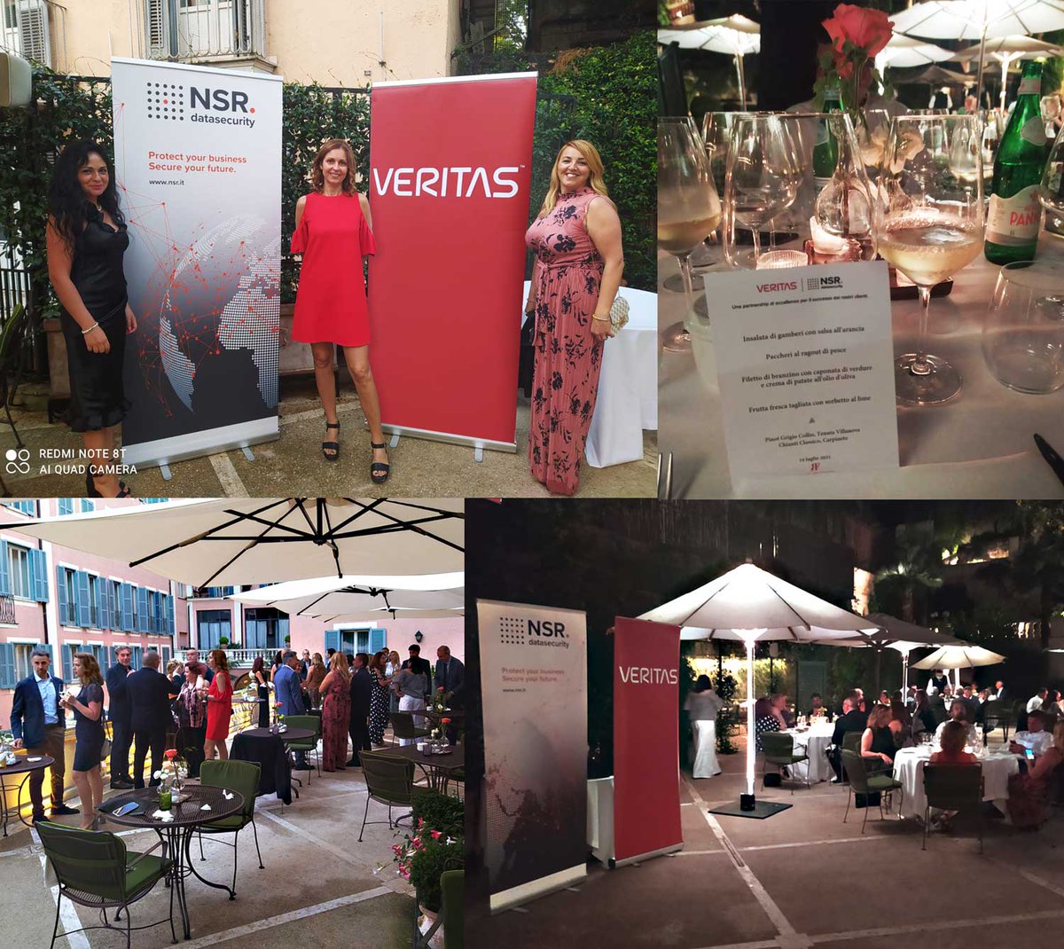 NsrDatasecurity's tweet image. Una bella emozione tornare ad incontrare i nostri clienti e i nostri colleghi di #VeritasTechnologies, dopo oltre un anno di contatti solo da remoto! Chiacchierando della #trasformazionedigitale e condividendo una raffinata cena nei giardini dell'Hotel De Russie di Roma.