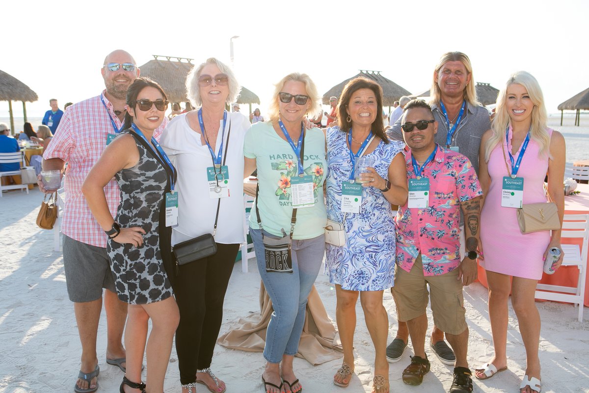 NorthstarMeets's tweet photo. #DestinationSE kicked off yesterday with a welcome reception on the beach and an afterglow party. The sold-out event at the @JWMarcoIsland continues today! 

@ParadiseCoast, @VSPC, @DaytonaBeachCVB, @MeetAsheville https://t.co/wj9f12FdDY
