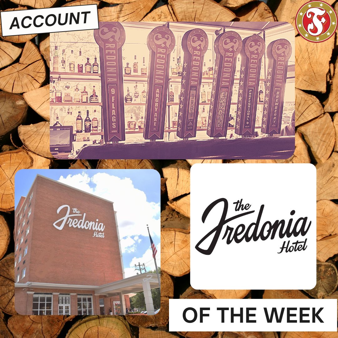 Account of the Week is none other than our neighbors down the street, The Fredonia Hotel! We love that they are only a short walk away especially when we need to refill kegs or slims of our beer! Thank you for always supporting us! #FredoniaFam #DrinkLocal #StayLocal