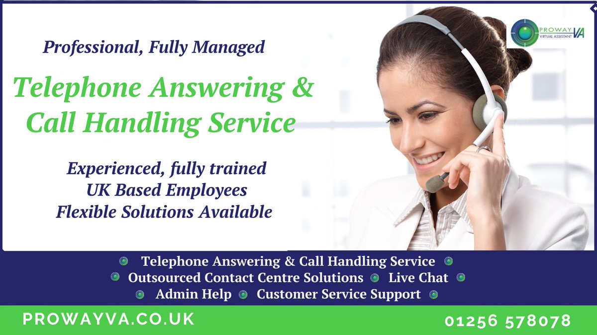 ProwayVA's tweet photo. Let @ProwayVA free up your time with our #telephoneanswering and #callhandling #service.  Our experienced, fully trained, UK based employees are ready and waiting to help.  Contact 01256 578078
#Contactcentre #outsourcing #customerservice  #Assistant #support #business #SmallBiz https://t.co/Yqe7Vkv141