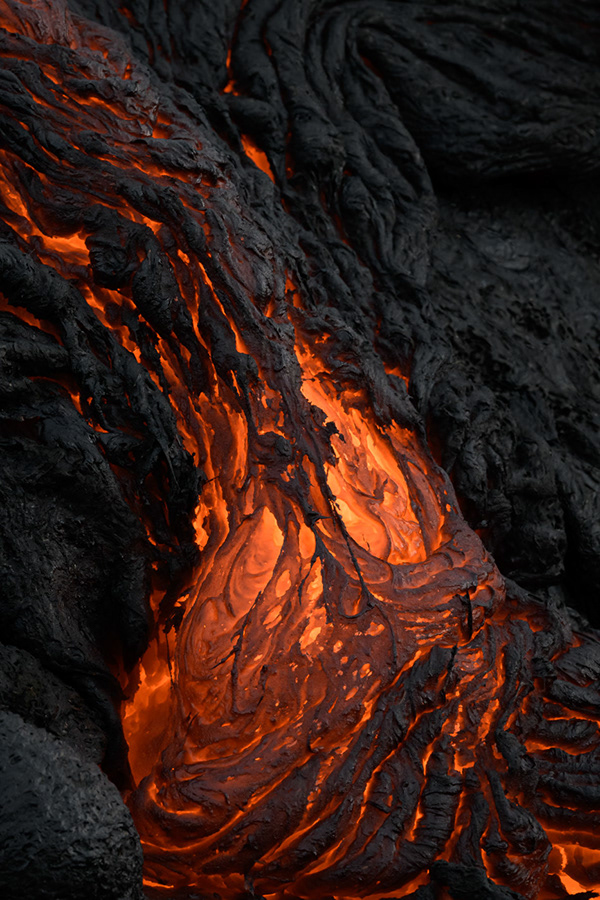 A photograph of molten lava.