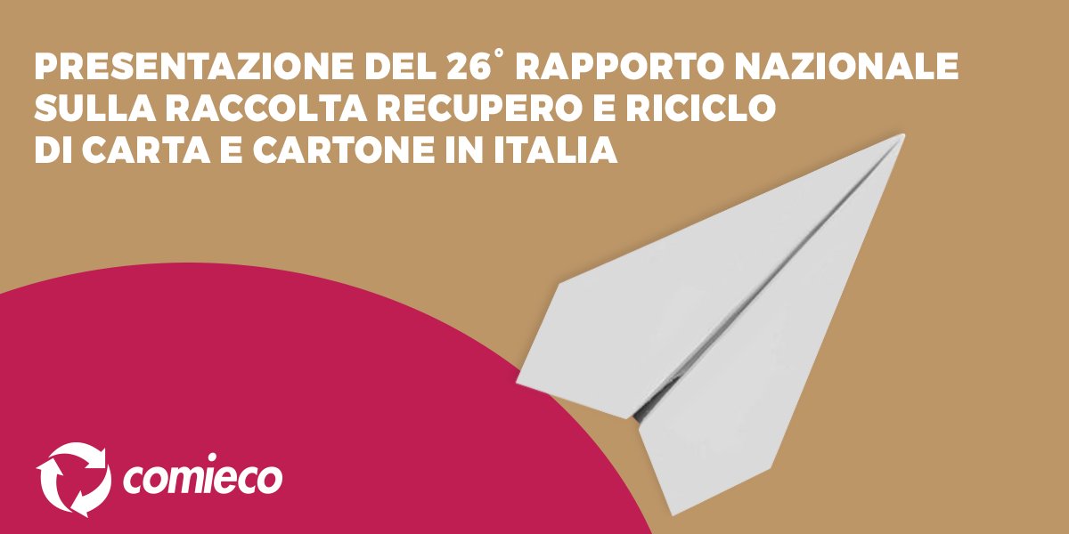 Manca poco alla presentazione del 26mo rapporto annuale su raccolta e #riciclo di #carta e #cartone in Italia. Domani alle ore 9,30 appuntamento a Verona presso Palazzo della Gran Guardia e dalle ore 10 in diretta streaming da questo link: bit.ly/3iV2wpY