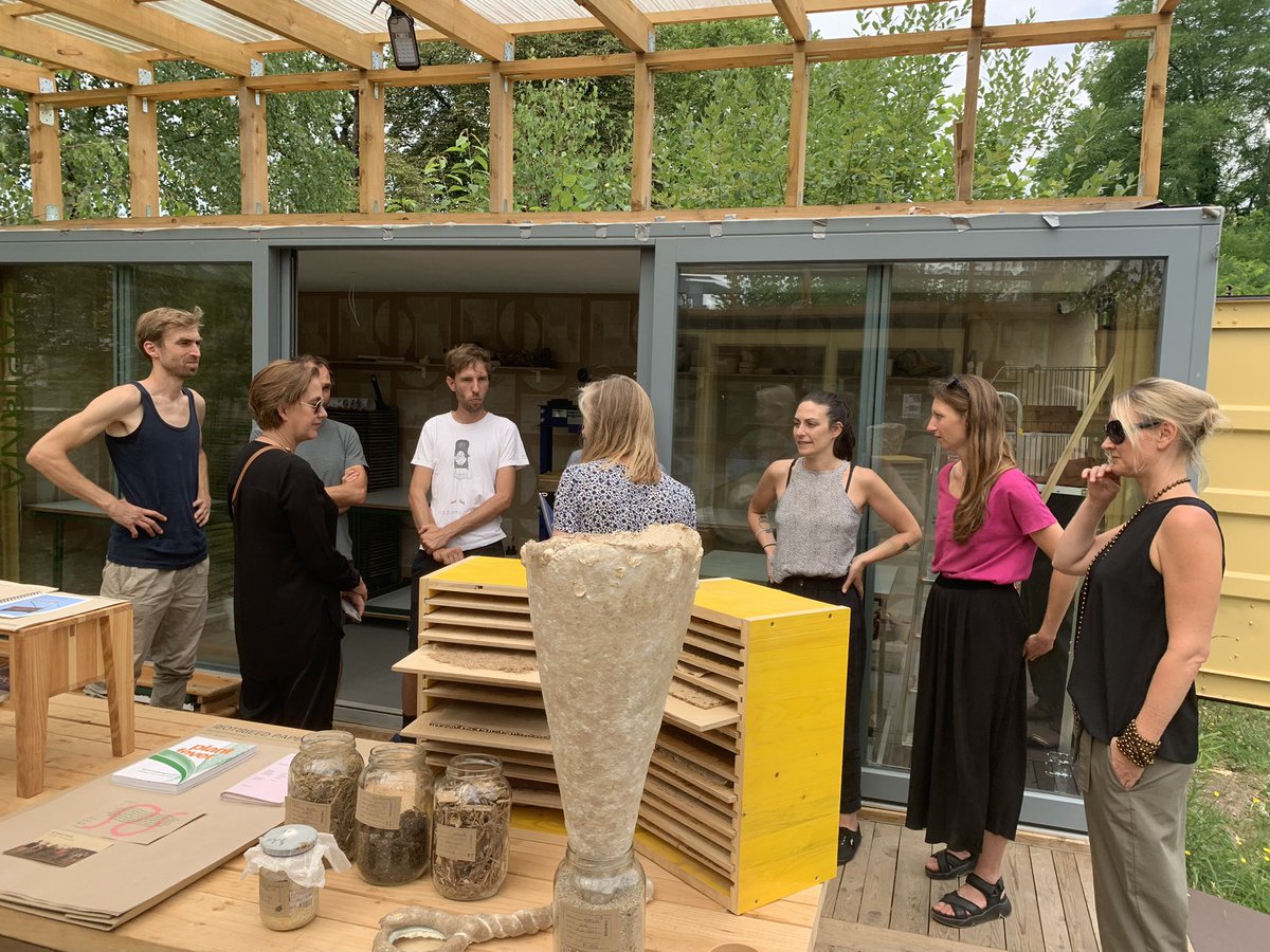 siBritish's tweet photo. Curator of next year’s #BIO27 will be 🇬🇧 design consultant&curator @JVWITHERS. With Ambassador @TiffanySadlerUK, our director @DraganBrBr visited a #sustainabledesign creative lab Krater, which works in #art, #science & #technology. BIO27 will be a great continuation of @COP26 https://t.co/3bSxze6JZa
