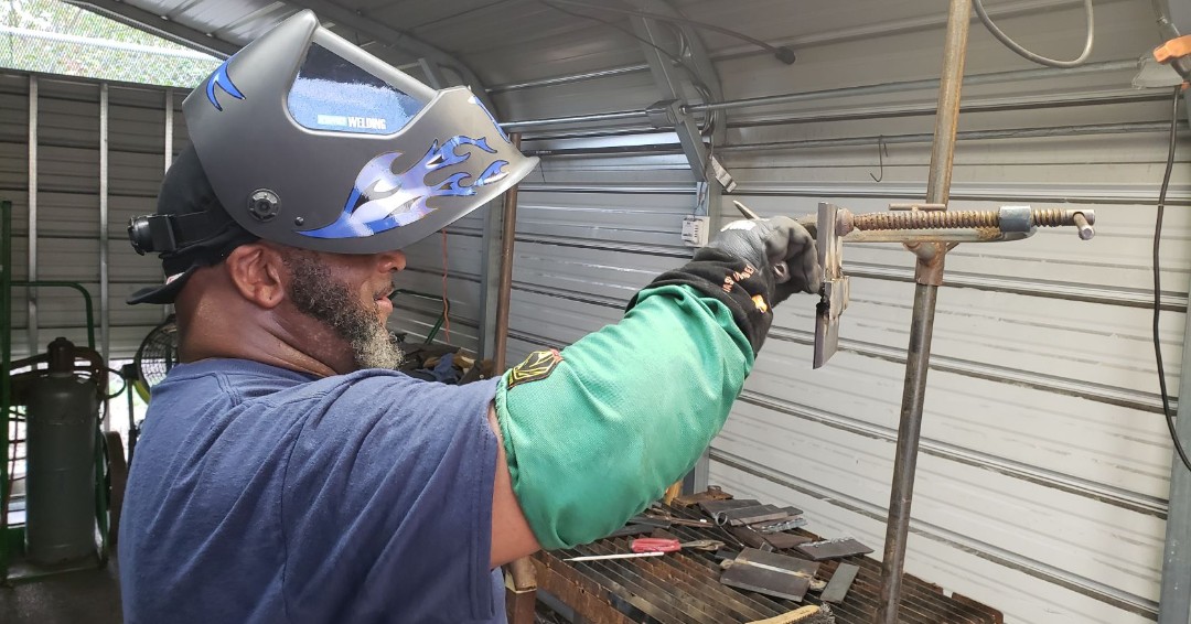 CenturaCollege's tweet photo. After completing our Building and Construction Trades program, Macon decided to pursue our Combination Welding Program. π #ManCrushMonday #EarnedNotGiven #CCEssential https://t.co/jgsrXaeGmN