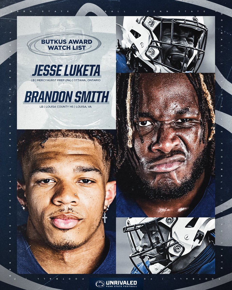 Penn State Football (@pennstatefball) on Twitter photo LBU ๐ค Butkus Award Watch List
<a href="/OttawasVeryOwn/">Jesse Luketa ๐จ๐ฆ๐จ๐ฉ</a> @Brand0n_Smith12
#WeAre LBU ๐ค Butkus Award Watch List
<a href="/OttawasVeryOwn/">Jesse Luketa ๐จ๐ฆ๐จ๐ฉ</a> @Brand0n_Smith12
#WeAre